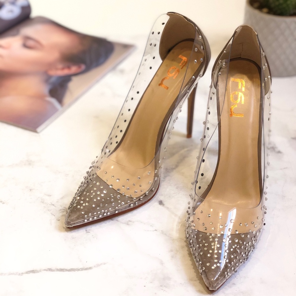 SOLD❤️ Size 9.5 Pointed Toe Rhinestone Stiletto - Picture 5 of 9